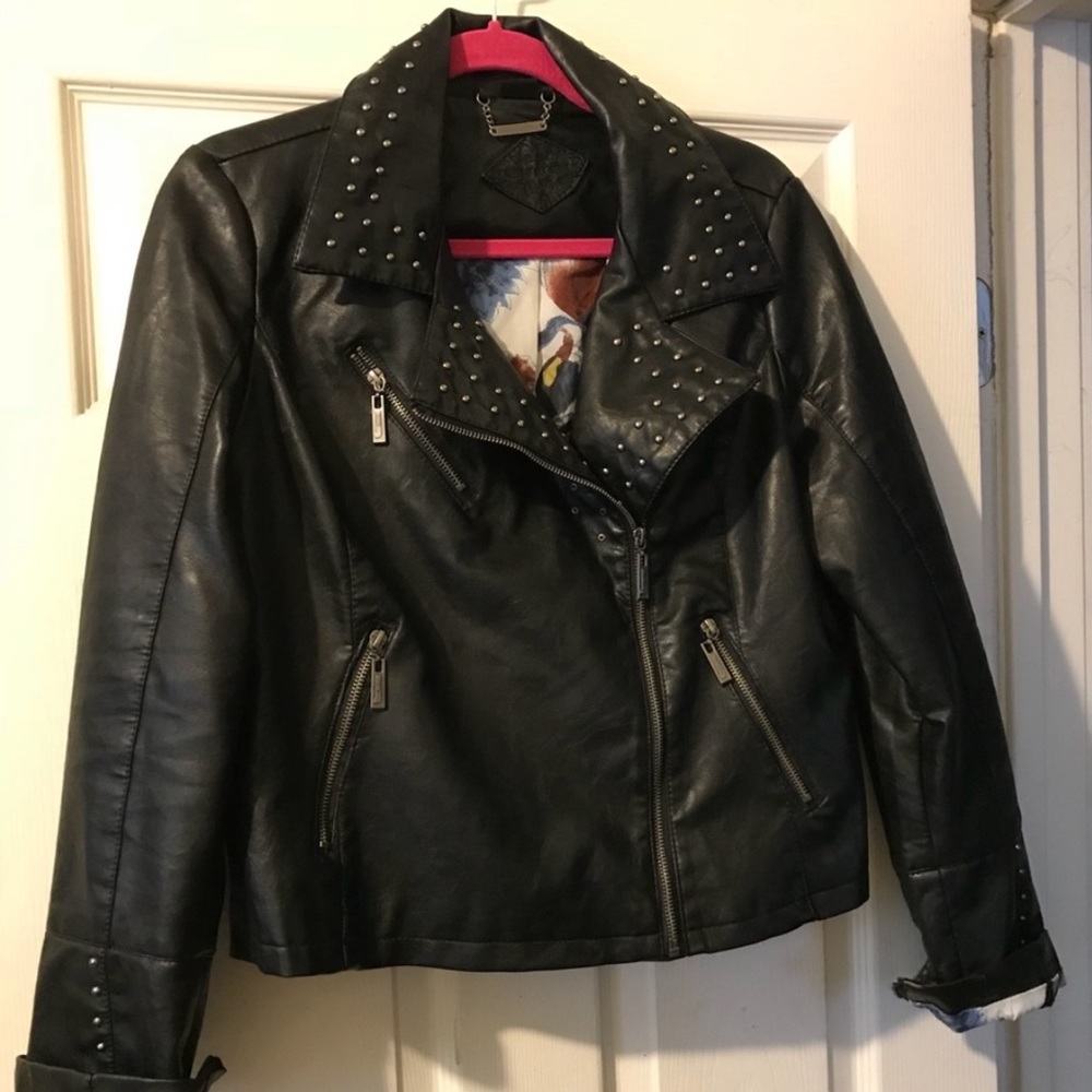 Faux leather jacket